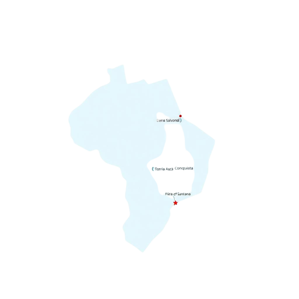 Mapa estilizado da Bahia